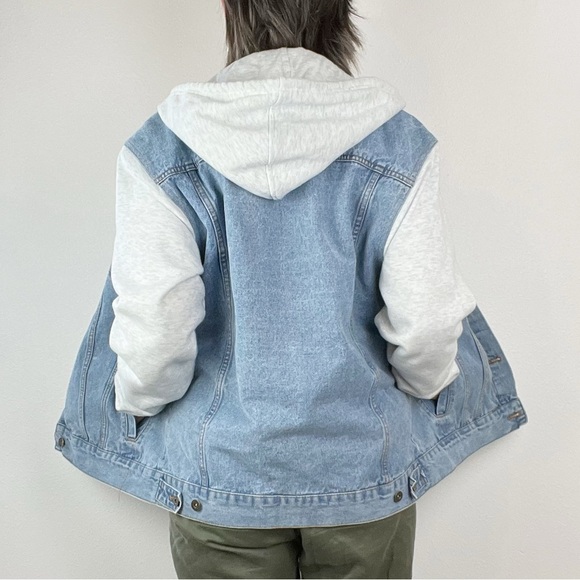 Brooklyn Cloth Mens Jean Jacket Sweatshirt Hoodie Large - Picture 3 of 7